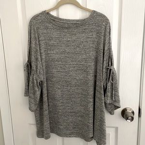 LOFT flutter open sleeve blouse